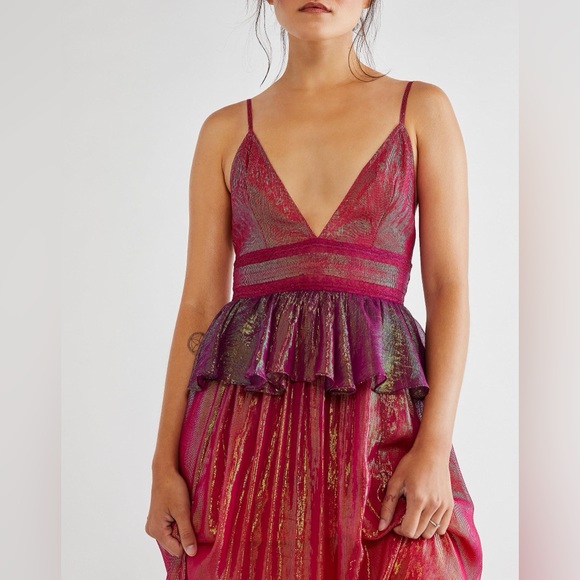 Rococo Sand Emi Layered Metallic Maxi Dress NWT - Picture 5 of 16